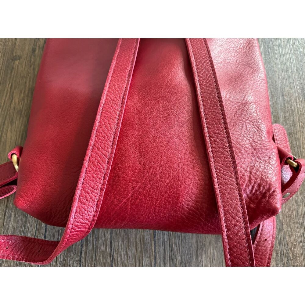 FLAMENCO Portland Leather Laptop Backpack Leather Work Bag Travel Backpack NEW - Picture 5 of 7